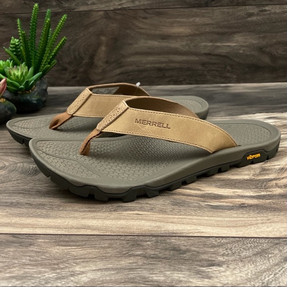 Merrell Shoes | Nib Merrell Breakwater Leather Flip Flops Sandals | Poshmark